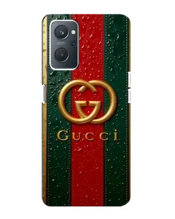 Чохол для OPPO A76 з картинкою «Gucci — фірмова смуга та золото»