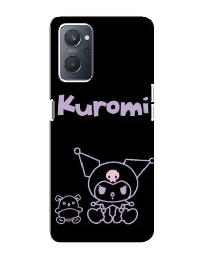 Чехол для OPPO A76 с картинкой «Kuromi — черный минимализм»
