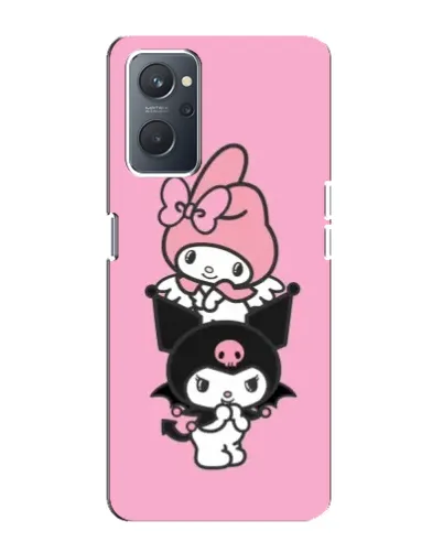 Чехол для OPPO A76 с картинкой «My Melody и Kuromi»