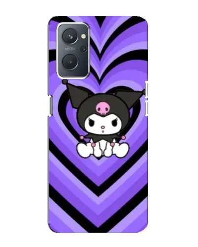 Чехол для OPPO A76 с картинкой «Kuromi и фиолетовые сердца»