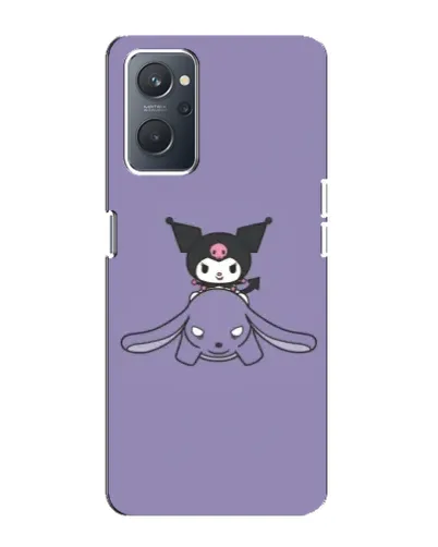 Чехол для OPPO A76 с картинкой «Kuromi на лиловом фоне»