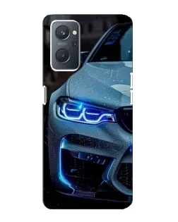 Чохол для OPPO A76 з картинкою «Погляд BMW з синіми фарами»