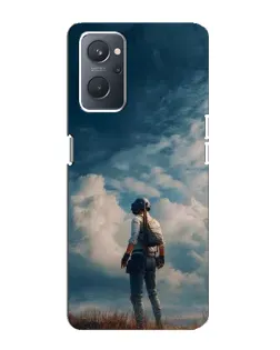 Чехол для OPPO A76 с картинкой «Герой PUBG на скале»