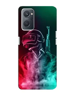 Чехол для OPPO A76 с картинкой «PUBG — огненный воин»