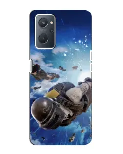 Чехол для OPPO A76 с картинкой «Десант PUBG — прыжок»