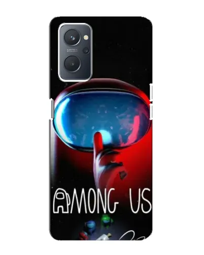Чехол для OPPO A76 с картинкой «Красный импостер — макро»