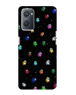 Чехол для OPPO A76 с картинкой «Экипаж Among Us»