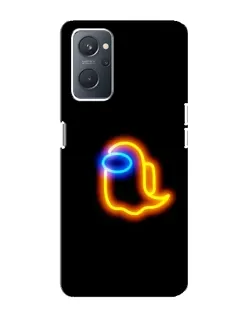 Чехол для OPPO A76 с картинкой «Among Us неоновое сияние»