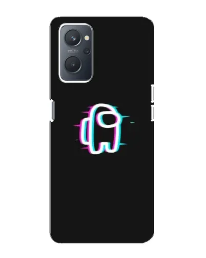 Чехол для OPPO A76 с картинкой «Among Us неон»