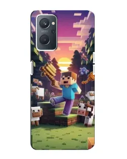 Чехол для OPPO A76 с картинкой «Стив на ферме» Чехол для OPPO A76 с картинкой «Стив на ферме»