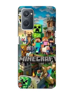 Чехол для OPPO A76 с картинкой «Замок Minecraft»