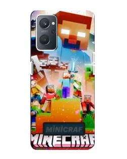 Чехол для OPPO A76 с картинкой «Minecraft герои игры»