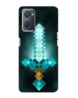 Чехол для OPPO A76 с картинкой «Алмазный меч неон»