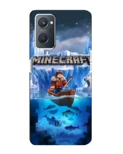 Чехол для OPPO A76 с картинкой «Minecraft ледяной мир»