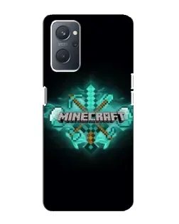 Чехол для OPPO A76 с картинкой «Minecraft Diamond лого»