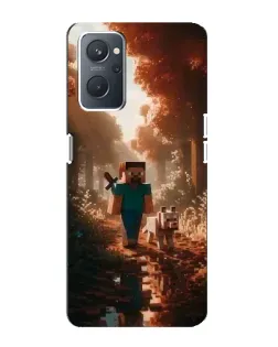 Чехол для OPPO A76 с картинкой «Стив в лесу»