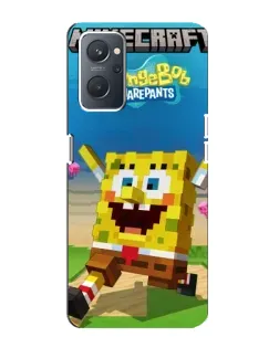 Чохол для OPPO A76 з картинкою «Губка Боб Minecraft»