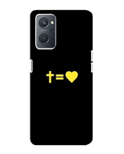 Чехол для OPPO A76 с картинкой «Сердце и Крест»