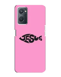 Чехол для OPPO A76 с картинкой «Розовый символ  Jesus»