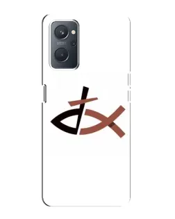 Чехол для OPPO A76 с картинкой «Рыба и крест»
