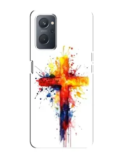 Чехол для OPPO A76 с картинкой «Акварельный крест»