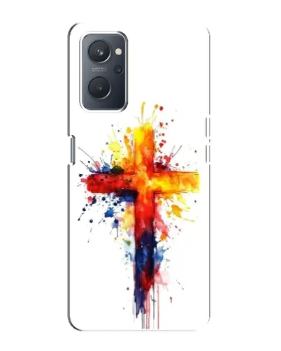 Чехол для OPPO A76 с картинкой «Акварельный крест»