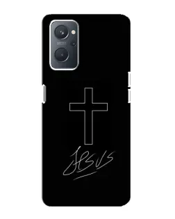 Чехол для OPPO A76 с картинкой «Графический крест Jesus» Чехол для OPPO A76 с картинкой «Графический крест Jesus»