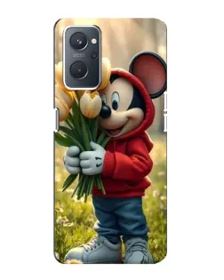Чохол для OPPO A76 з картинкою «Міккі з тюльпанами»