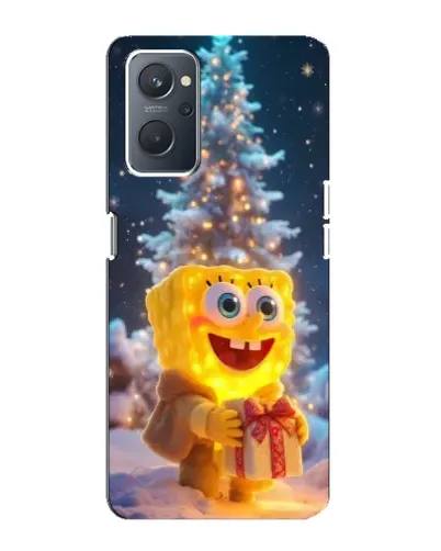 Чехол для OPPO A76 с картинкой «Рождественский Спанч Боб»