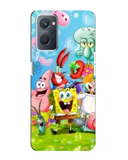 Чехол для OPPO A76 с картинкой «Губка Боб и друзья»
