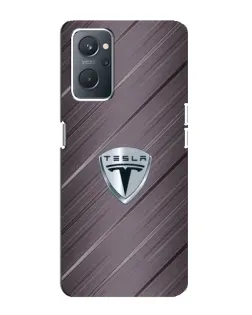 Чохол для OPPO A76 з картинкою «Металева текстура Tesla»