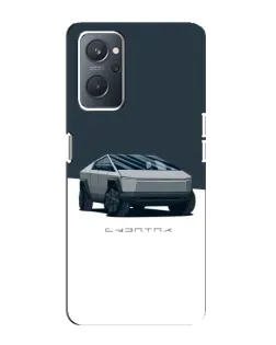 Чохол для OPPO A76 з картинкою «Сріблястий Cybertruck Tesla»