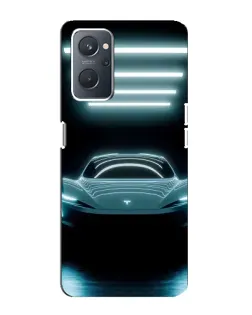Чохол для OPPO A76 з картинкою «Tesla в неоні»