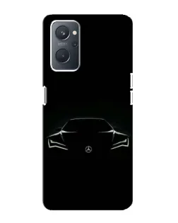 Чехол для OPPO A76 с картинкой «Mercedes — силуэт авто»