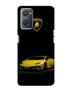 Чохол для OPPO A76 з картинкою «Lamborghini жовтий акцент»
