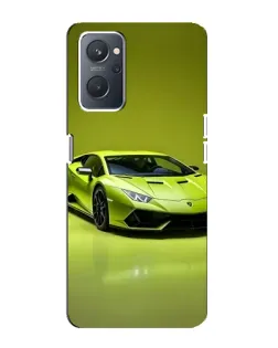 Чохол для OPPO A76 з картинкою «Салатовий Lamborghini Huracan»