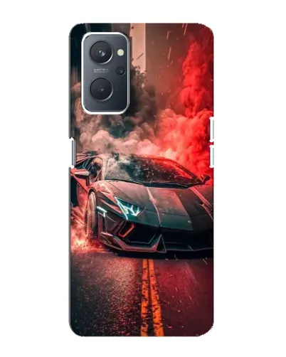 Чохол для OPPO A76 з картинкою «Lamborghini червоний дим»
