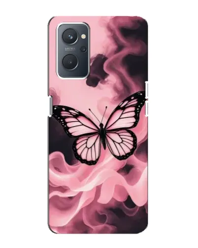 Чехол для OPPO A76 с картинкой «Бабочка в дыму»