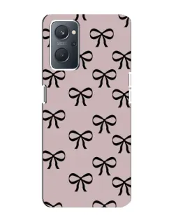 Чехол для OPPO A76 с картинкой «Черные бантики»