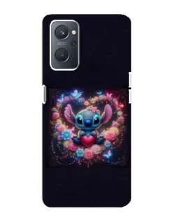 Чехол для OPPO A76 с картинкой «Stitch в цветах» Чехол для OPPO A76 с картинкой «Stitch в цветах»