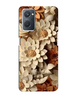 Чехол для OPPO A76 с картинкой «Бежевый флористический декор»
