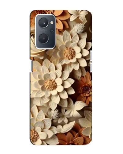 Чехол для OPPO A76 с картинкой «Бежевый флористический декор»