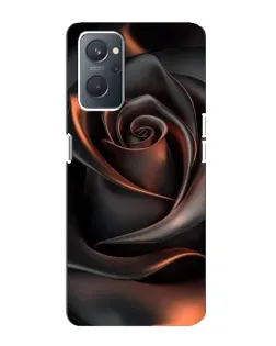 Чехол для OPPO A76 с картинкой «Шелковая черная роза»