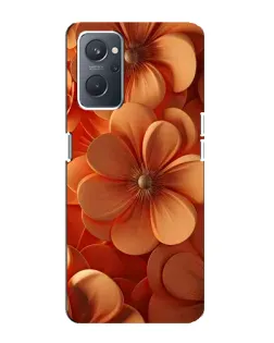 Чехол для OPPO A76 с картинкой «Оранжевый макро цветок»