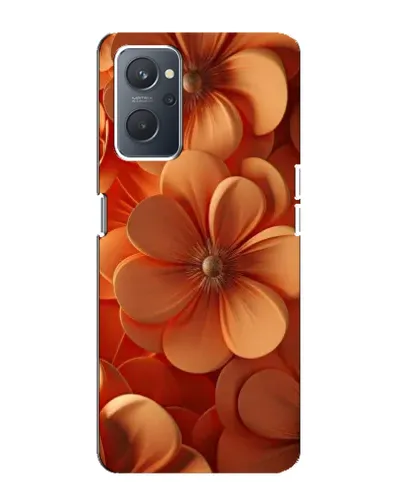 Чехол для OPPO A76 с картинкой «Оранжевый макро цветок»