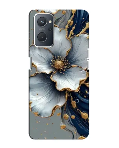 Чехол для OPPO A76 с картинкой «Белый цветок и золотой флюид» Чехол для OPPO A76 с картинкой «Белый цветок и золотой флюид»