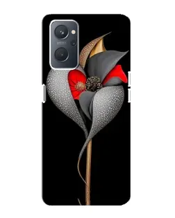 Чехол для OPPO A76 с картинкой «Серебряный фантазийный цветок»