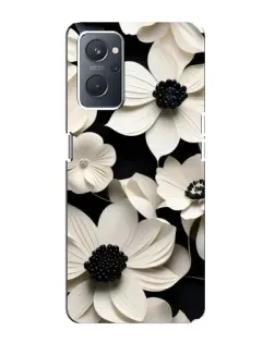Чехол для OPPO A76 с картинкой «Объемные белые цветы»