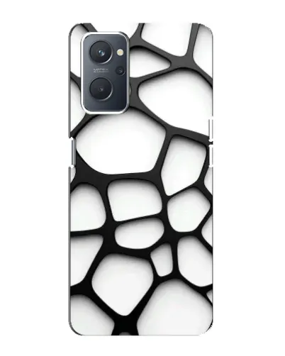 Чехол для OPPO A76 с картинкой «Белая объемная сетка»