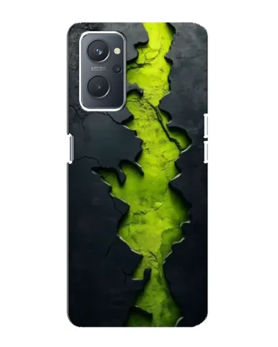 Чехол для OPPO A76 с картинкой «Салатовый разлом скалы»